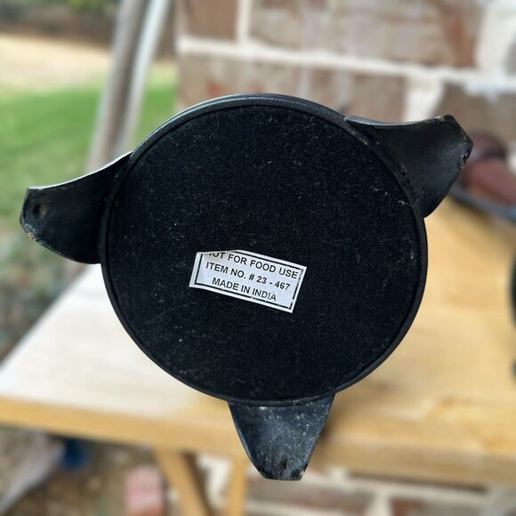 VTG Painted Yellow Brass Metal Candle Holders MCM Tripod 15" & 11.5" Set Of 2 - Picture 8 of 12